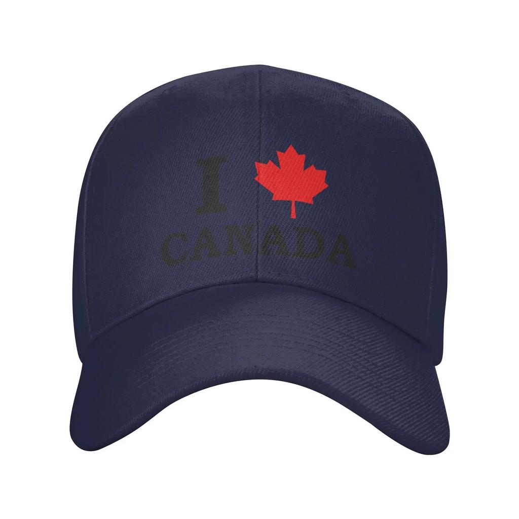 Personalized I Love Canada Pride Baseball Cap Sun Protection Unisex Women's Adjustable Canadian Flag Dad Hat Autumn