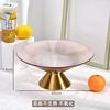PET Fruit Plate With Base Diamond Pattern Simple Creative Home Decorative Living Room Coffee Table Candy