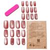 24 Pcs Cat Eye Press On Nails Full Cover Stick On Nails Pink False Nails Medium False Nails Tips Acrylic Artificial Nail