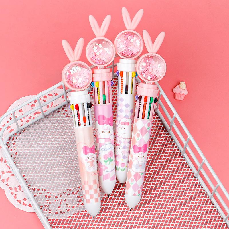 Student Cartoon Multi-color Ballpoint Pen Cute Colored Pen 1ml