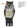 Owl Decoy with Rotating Head Natural Enemy Bird Deterrent Owl Figurine Garden Protector Scarecrow Owl for Gardens Terraces Balconies