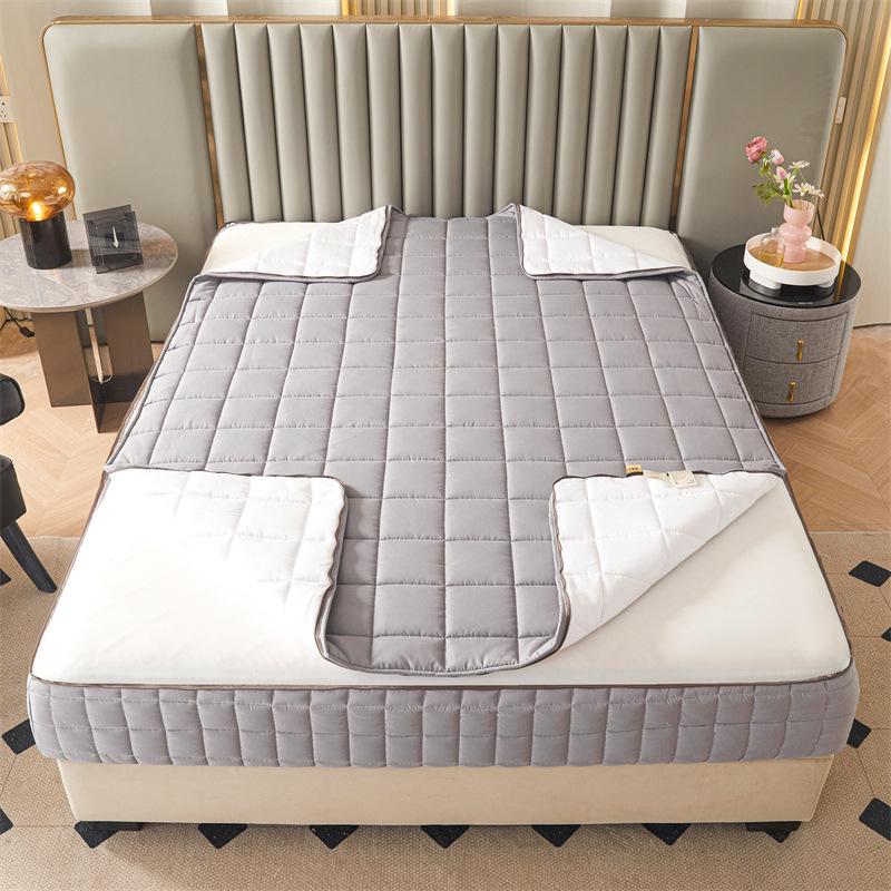 Brushed Cotton Soybean Quilted Fitted Mattress Protector – Six-Sided, 360° Coverage