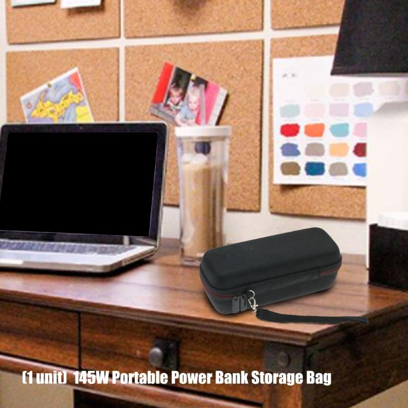Portable Powerbank Storage Bags Hard Travel Carrying Case Bag Data Cable Organizers for 145W 20800mAh Laptop PowerBank