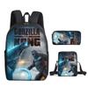 Shoulder Anime Cartoon Bag Pencil Case Kids School Pack For Daily Use