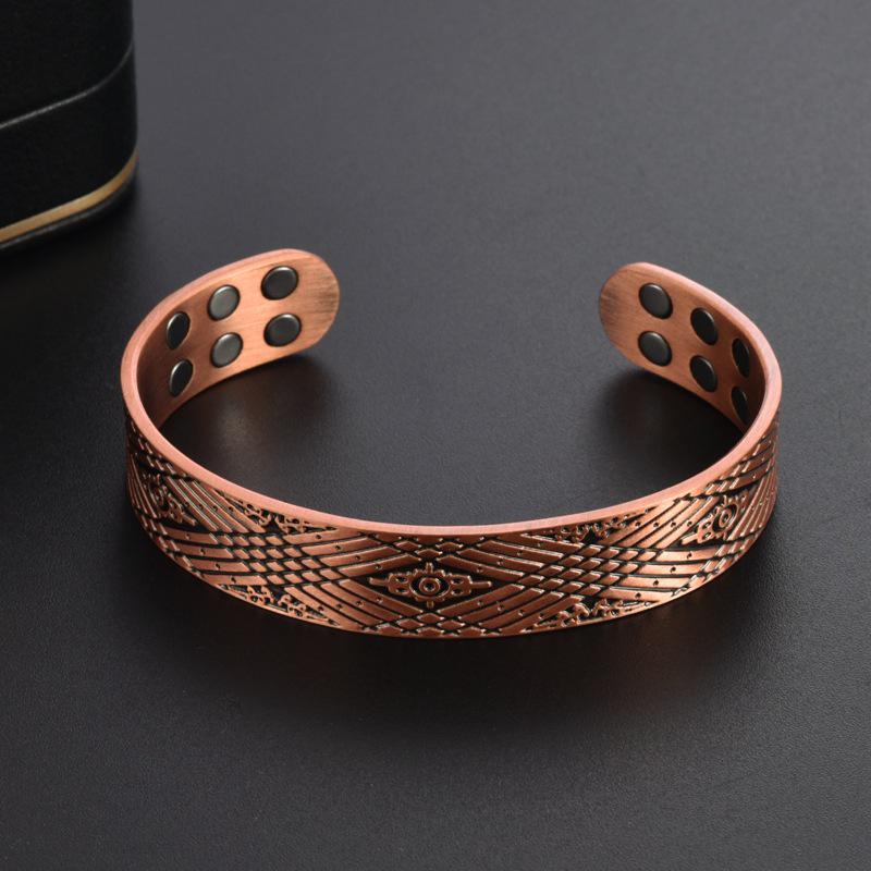 Bracciale Magnetico Ping An Guardian in Rame Puro - Motivo Romboide