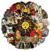 10/50Pcs Occult Celestial Creepy Stickers Gothic Moon Decals For Phone Scrapbook Suitcase Skateboard Guitar DIY Aesthetic Stickers