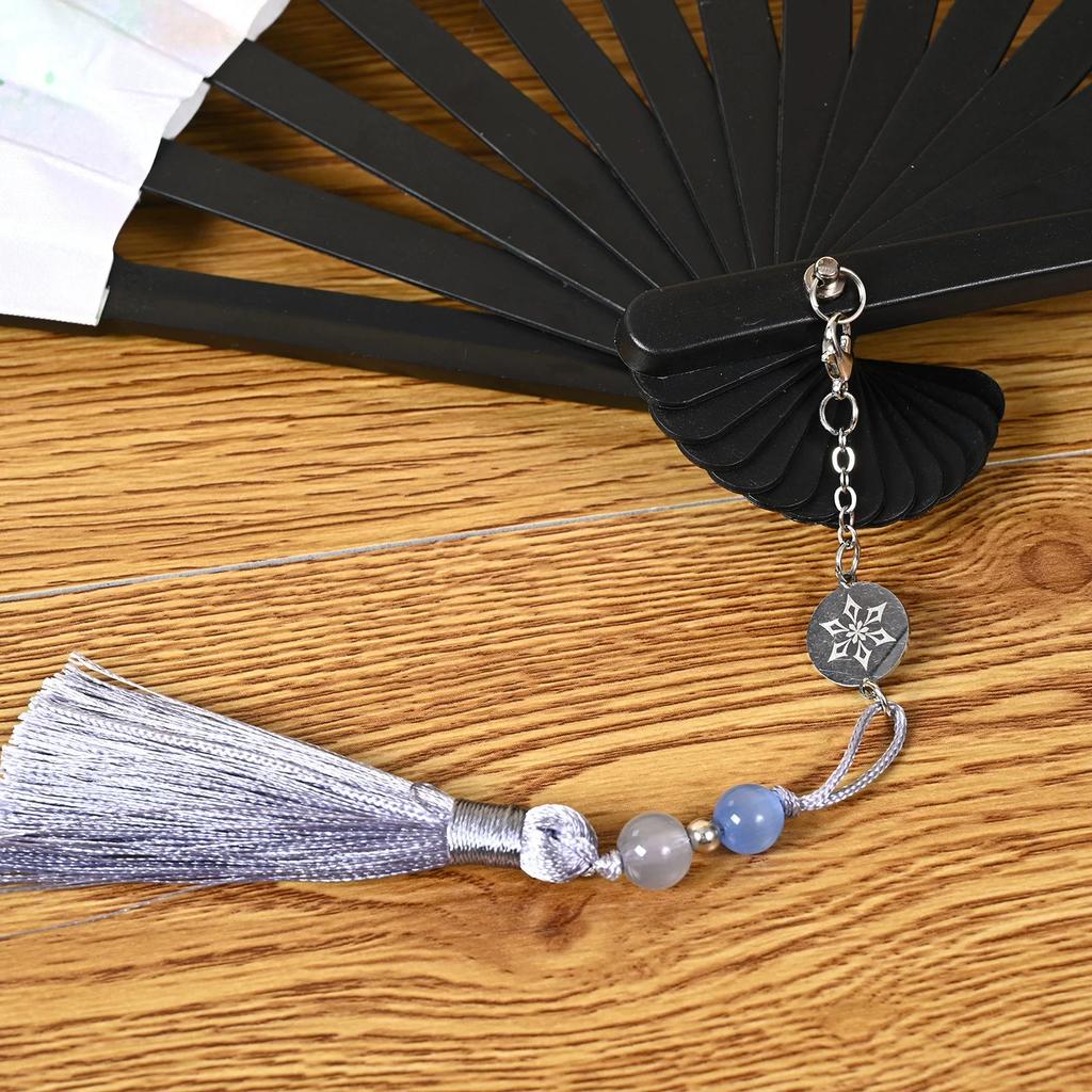 Folding Fan In Ancient Style for Boys, Dragon Design, Student Style, Bold Black Double-Sided Summer Plastic Fan, New Model