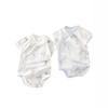 Bamboo Fiber Baby Jacquard Short Sleeve Summer Bodysuit Romper