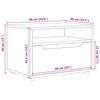 VISNES Black TV Cabinet 60 x 40 x 38 cm Particleboard
