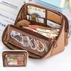 1pcs Simple Nine-layer Large Capacity Pencil Bags Double-sided Detachable Pencil Box Multi-functional Stationery Storage Bag