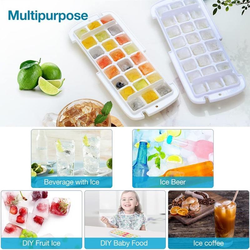 Press Type Silicone Ice Cube Maker 2 In 1 Ice Cube Ice Tray Making Mould Box Sets Creative Kitchen Gadgets Summer Cold Drink DIY