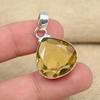 Solid 925 Sterling Silver Lab -created Citrine Gemstone Handmade Jewelry Pendent