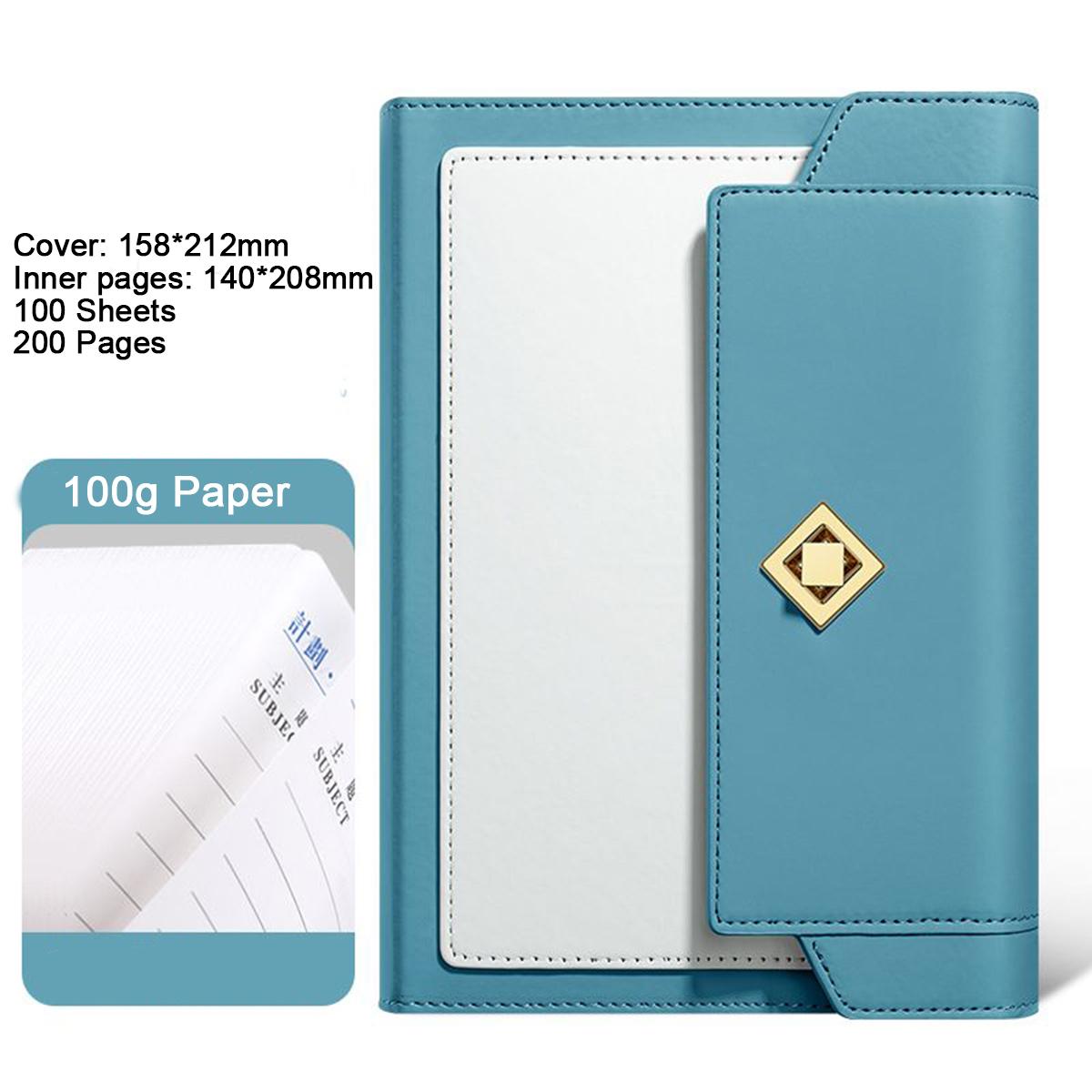 

Блокнот для деловых людей из плотной кожи формата А5, книга для записи совещаний, рабочая тетрадь, ежедневник, студенческие конспекты, дневник, 100 листов, 200 страниц A5