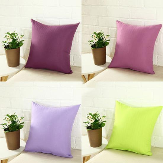 Simple Fashion Square Throw Home Decorative Pillow Case Sofa Waist Cushion Cover