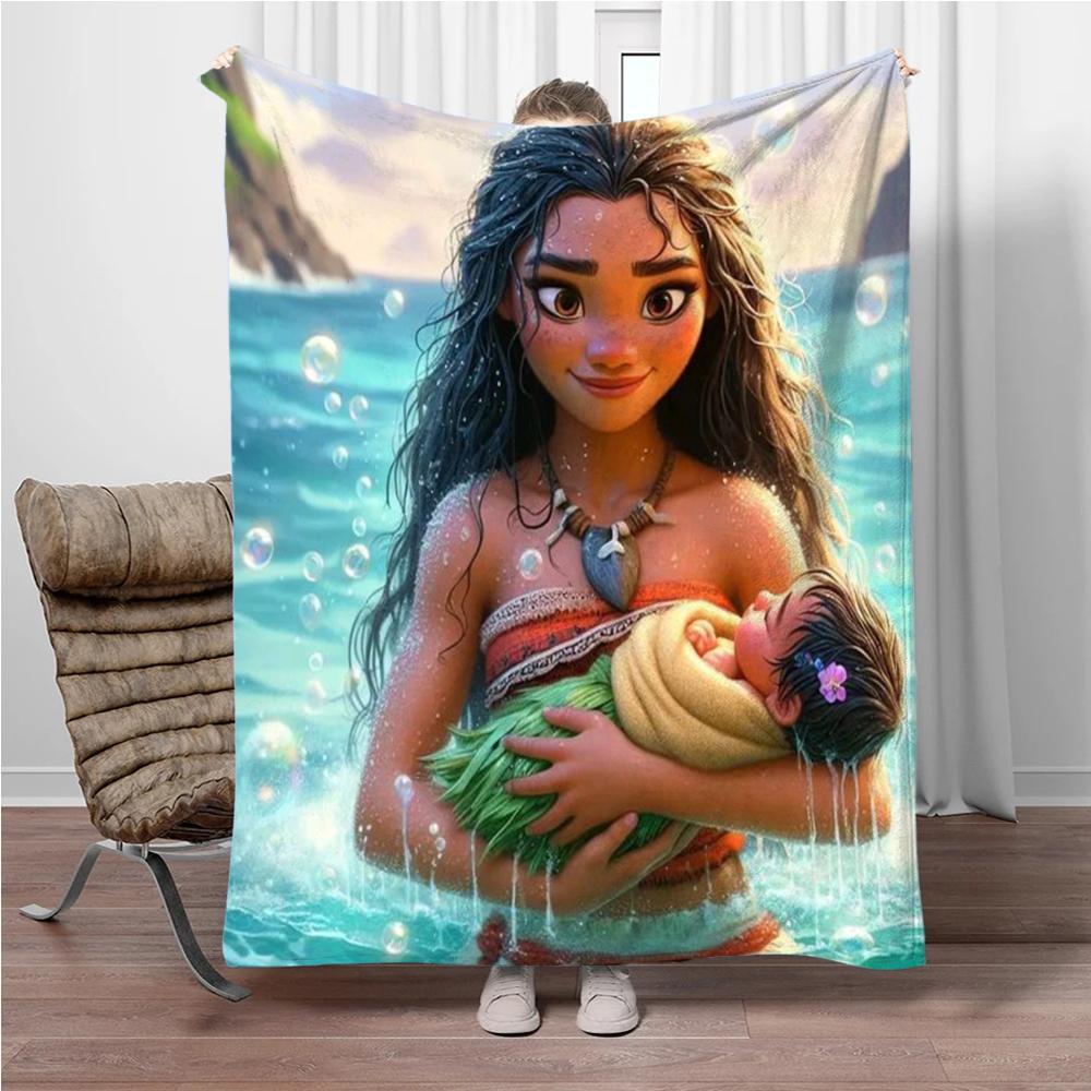 Disney Cartoon Moana Room Warming Decorative Flannel Thin Blanket.Office,Chair,for Sofa,Living room,Travel Picnic Blanket Gifts