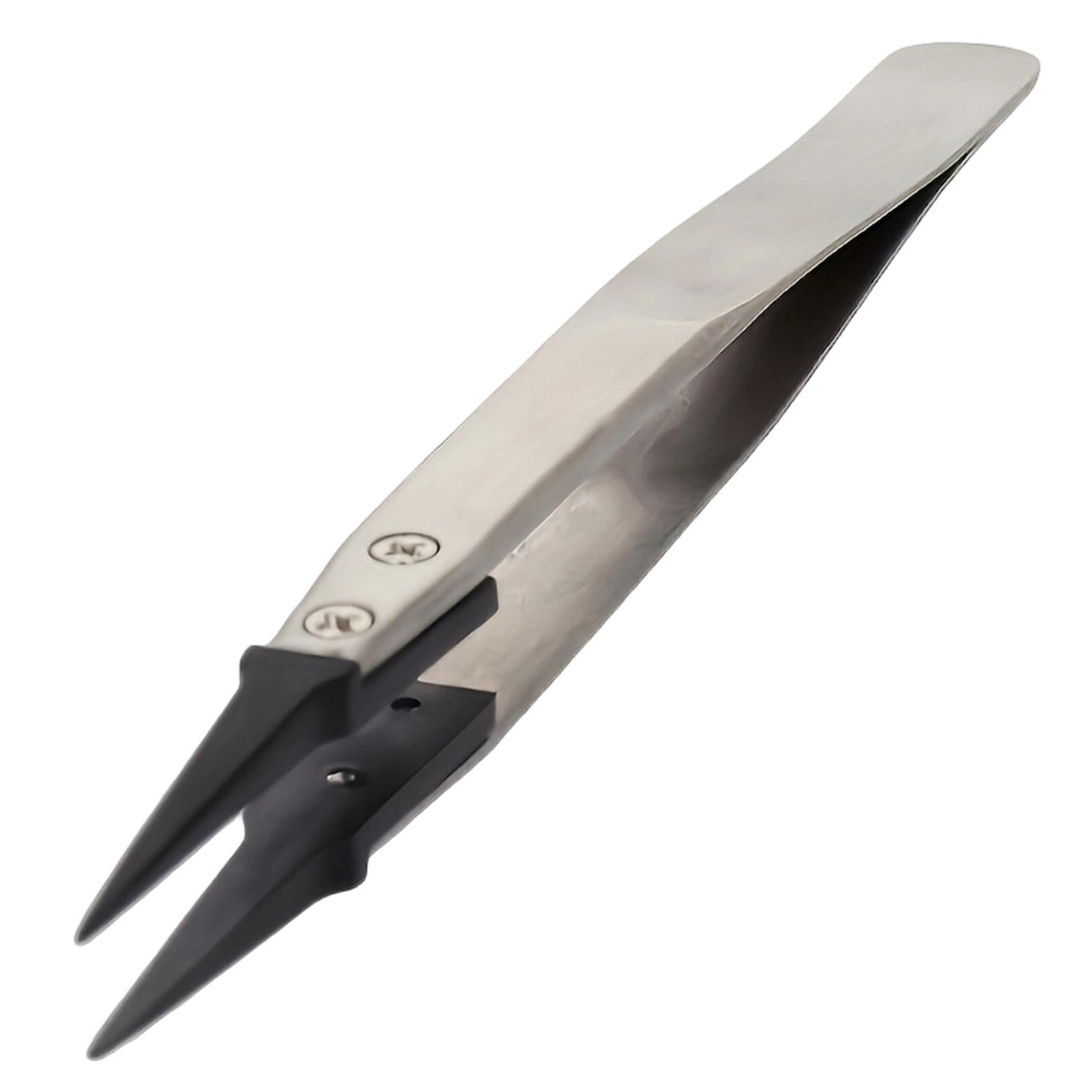 

Insulated Non-Magnetic Anti-Static Tweezers Precision Stainless Steel Tips for Electronic Component Handling Laboratory Use one size