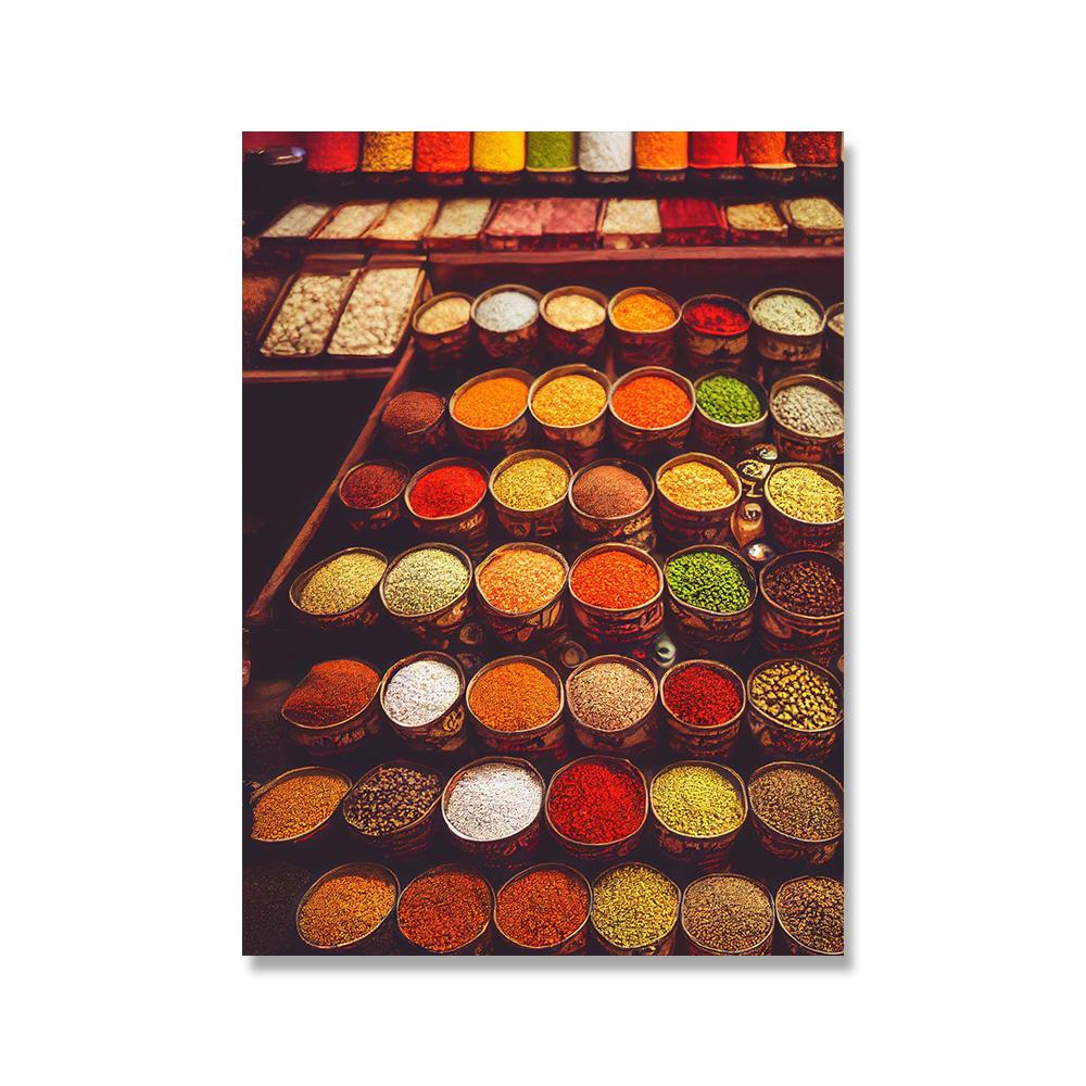 

Кухонные зерна, специи, ложка, перец, еда, фотографии, настенная живопись, холст, живопись, постеры для современного Hoem, кухонная настенная роспись Cuadros 40x60cm No Framed