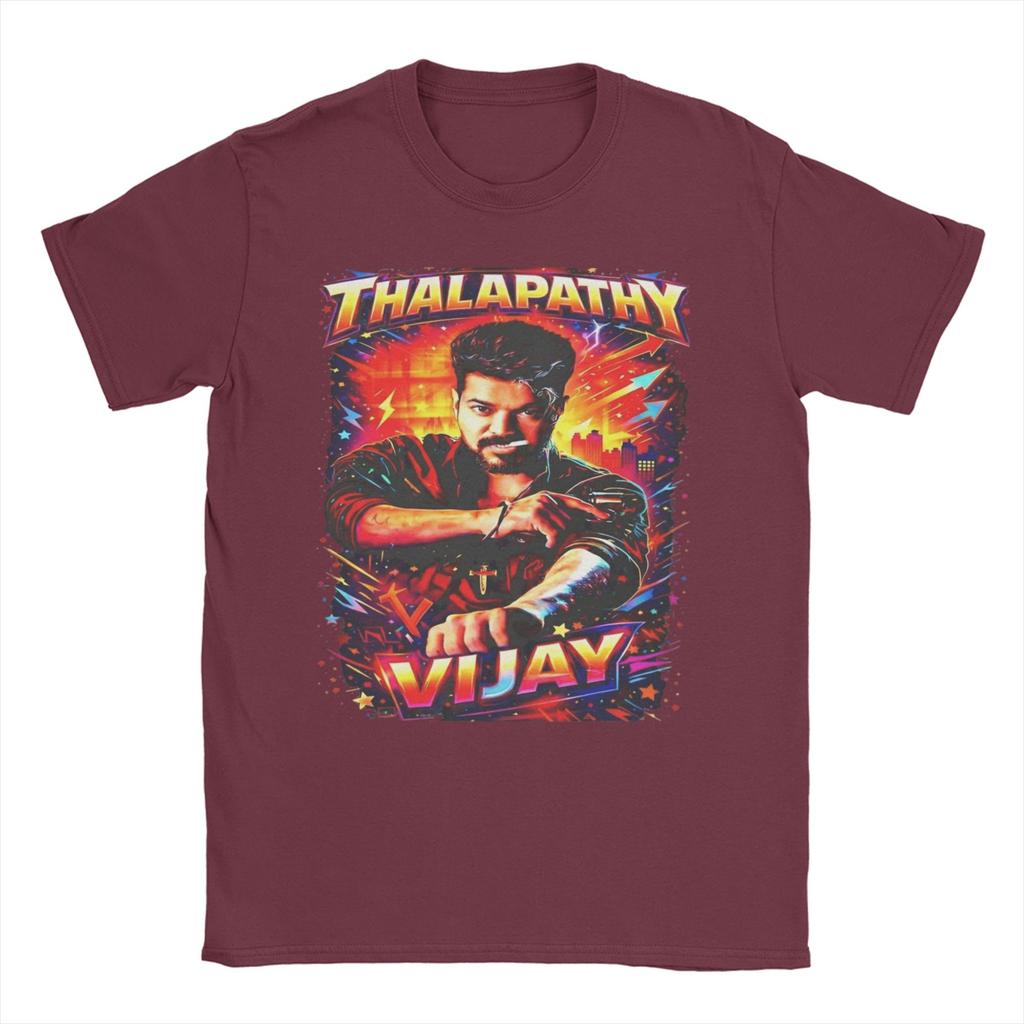 Thalapathy Vijay Indian Men Women T Shirts  Vintage Tee Shirt Short Sleeve Round Neck TShirts Cotton 6XL Clothes