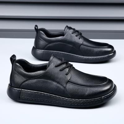 Herrenschuhe 2025 Frühling neue Leder-Trend vielseitig weiche Oberfläche atmungsaktiv Business Casual Lederschuhe Herren Dad Shoes