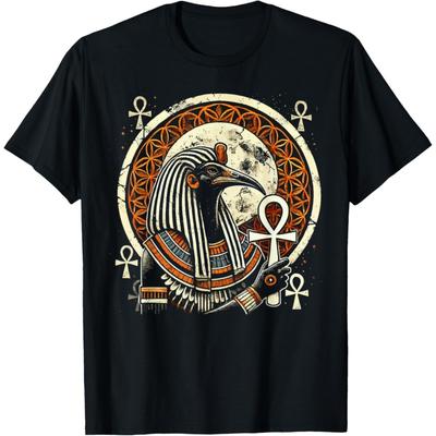 Thoth Egyptian God Egyptian Mythology Pyramid Ancient Egypt T-Shirt(10)