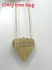 Water Diamond Mini Box Bag With Lock For Evening Outfits