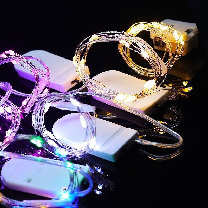 LED Fairy String Lights Battery Powered Copper Wire Garland Light For Bedroom Outdoor Garden Wedding Party Birthday Decoration
