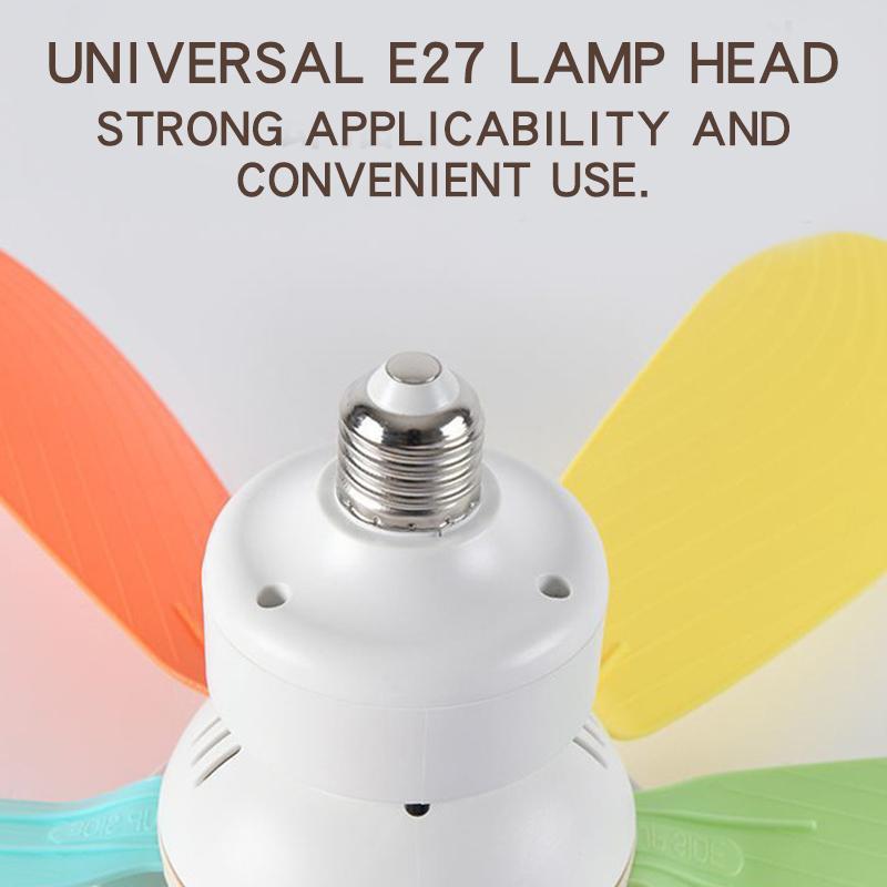 40W Socket Fan Light, 20.5" Screw Ceiling Fan with Light and Remote, E27 Socket Fan with LED for Bathroom, Bedroom, Fan LED