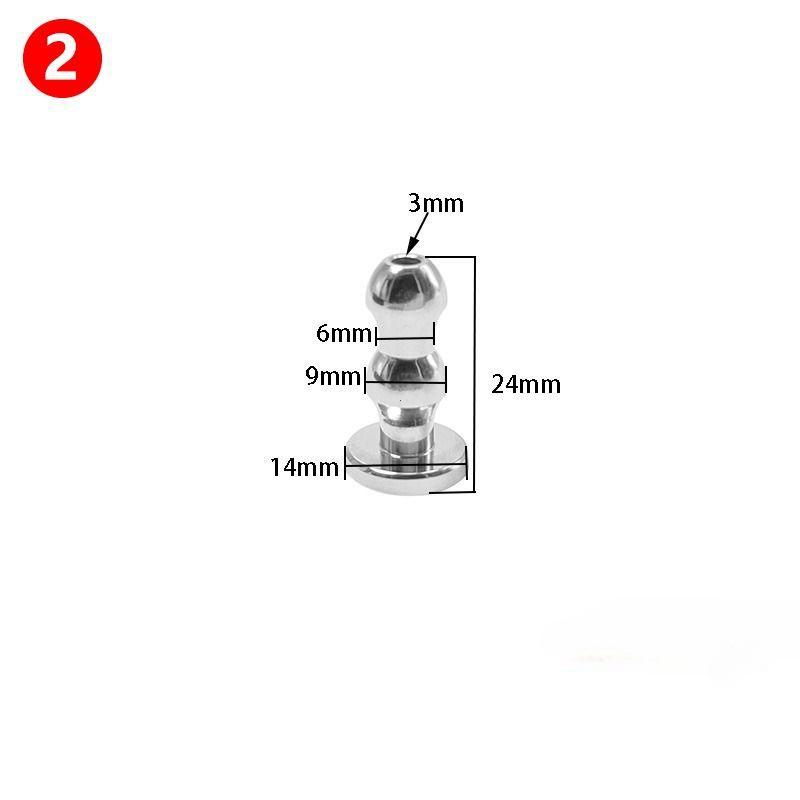 6 veľkostí Nerezový dutý uretálny dilatátor Katéter Gay Konské oko Stimulovať Sexuálna hračka 18+ Muži Penis Plug Zaviesť Uretra Korálky