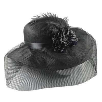 Derby Şapka Peçe Ile Kilise Fascinator Şapka Kadınlar Için Net Kilise Şapkası Düğün Şapka Çay Partisi Şapka Gelin Duş Şapka