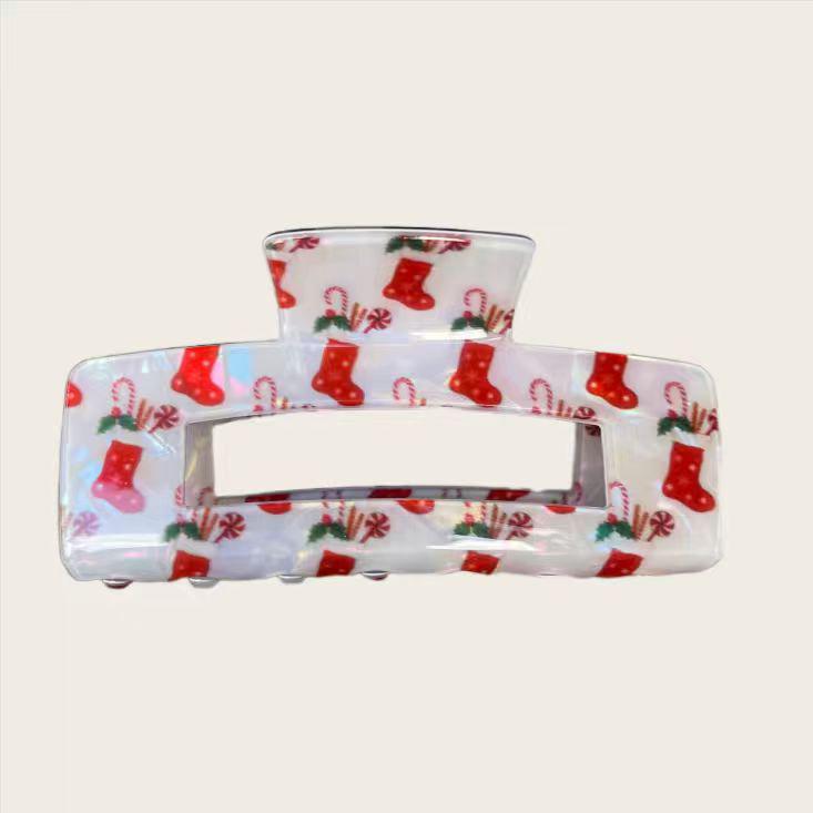 Weihnachts-Haarklammer: Weihnachtsmann, Lebkuchenmann, Schneemann, Rentier - Festliches Haaraccessoire