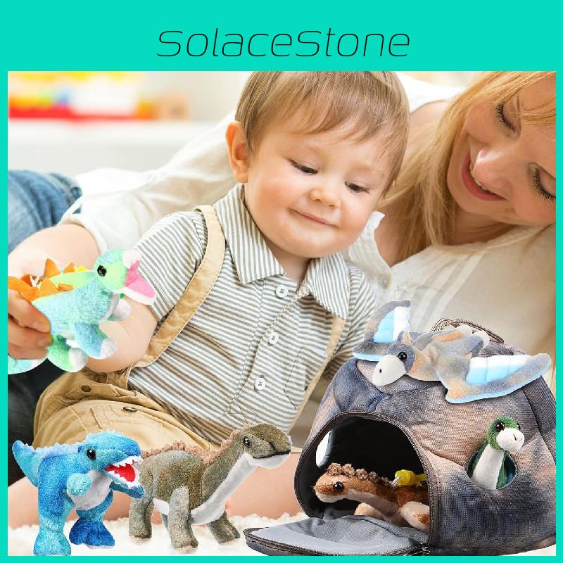 Adorable Plush Dinosaur Toys Set Featuring Realistic Pterodactyl T-rex And Long Neck Dinosaurs For Home Decoration