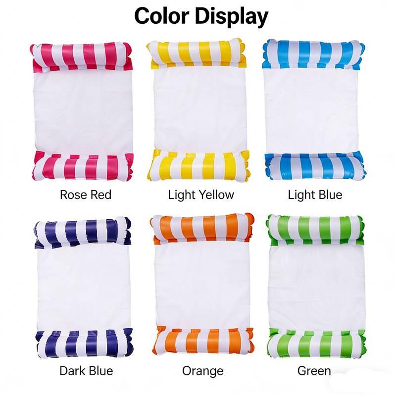 Inflatable Floating Water Hammock Foldable Lounger Portable Floating Bed Floating Row For Pool Beach