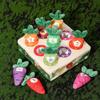Montessori Carrot Harvest Game Cotton Shape Color Classification Matching Recognition Puzzle Toys