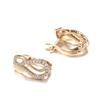 Luxury Geometry  Rose Gold Color Drop Earrings For Woman Fashion Natural Zircon Accessories Daily Vintage Jewelry