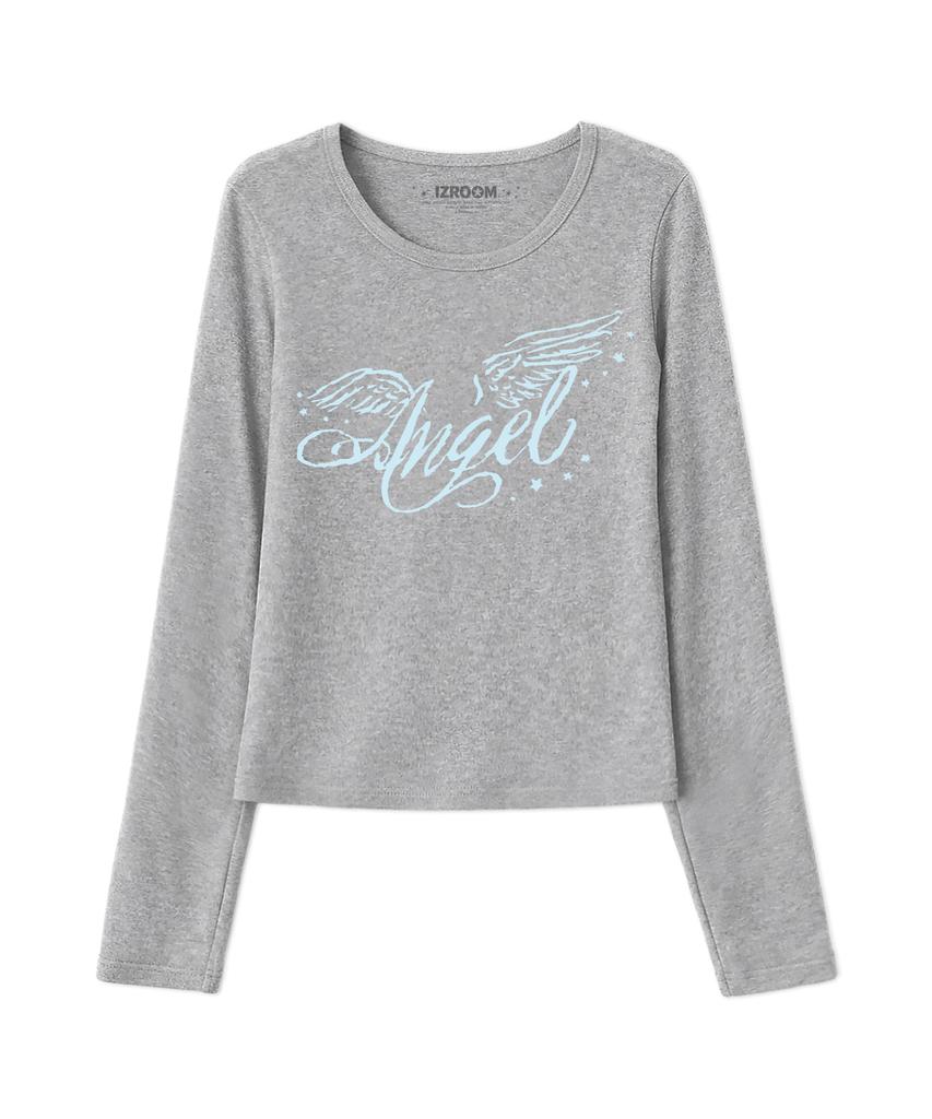 Ijeulum Angel Wings Slim Fit Long Sleeve (Gray)