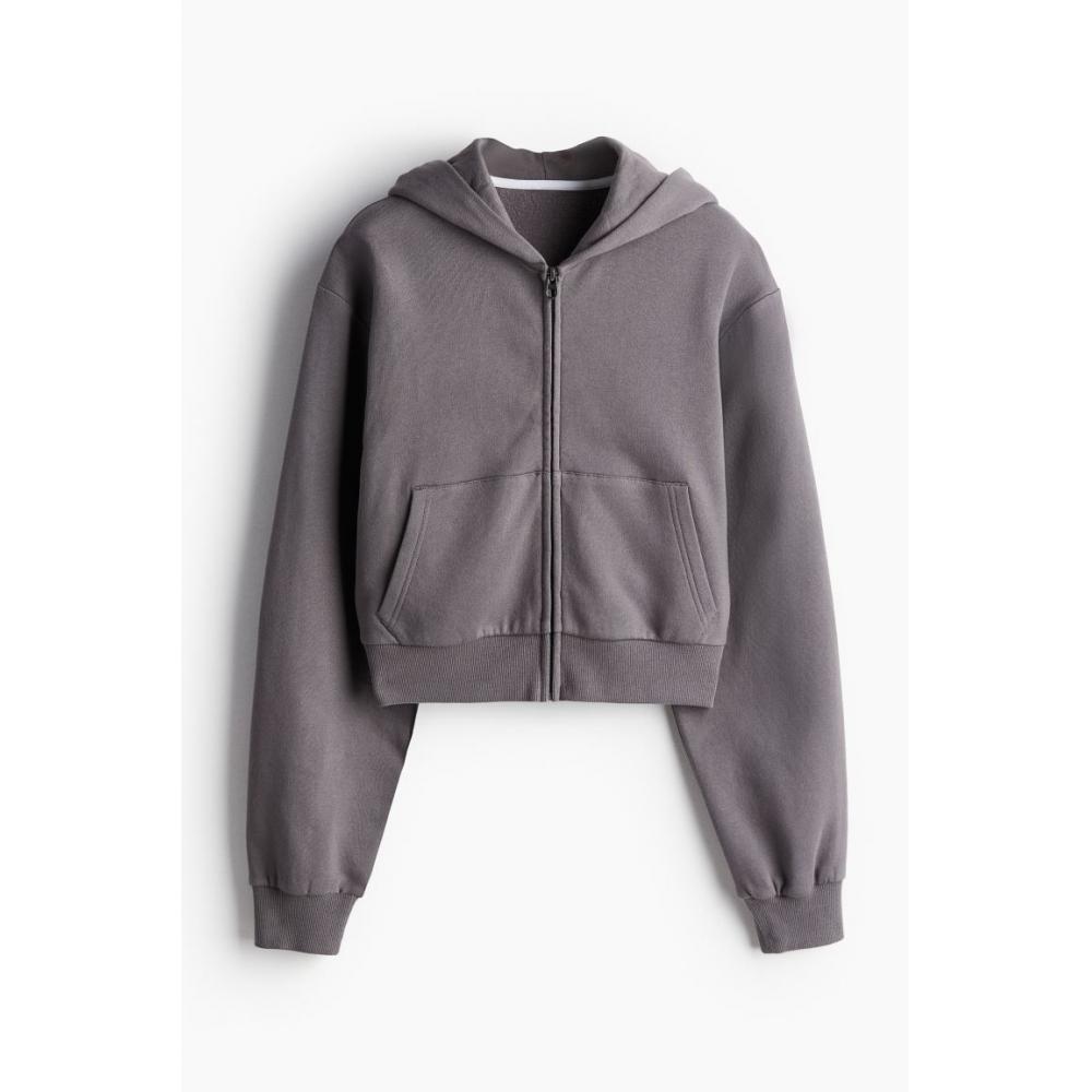 

Спортивная толстовка с капюшоном на молнии HM темно-серого цвета