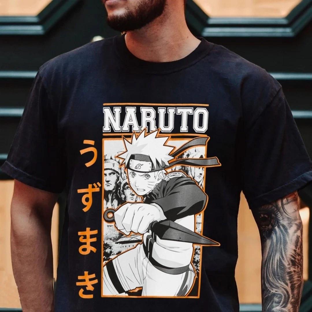 Naruto anime T Shirt Mens Womens Tees Top, Vintage Anime Manga Shirt,Naruto Uzumaki lot 2XL