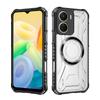 KEYSION Transparent Magnetic Case for VIVO Y16 Soft Silicone+PC Heavy Duty Shockproof Phone Back Cover for VIVO Y16