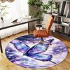 1pc Butterfly Galaxy Round Chair mat office Area Rug - Non-Slip, Floor Mat for Office, Bedroom, and Indoor Decor p127181