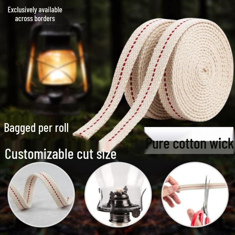Adjustable Cotton Wick for Retro Kerosene Camping Lanterns