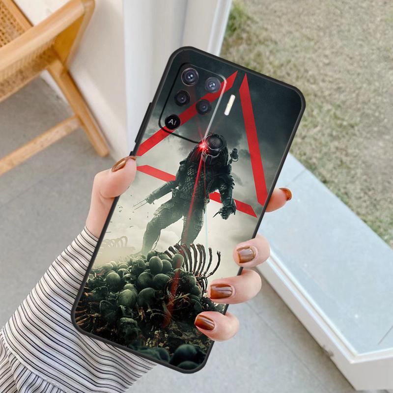 Alien Predator Case For Oppo A60 A80 A40 A17 A57 A77 A74 A54 A94 A78 A98 A18 A38 A58 A96 A76 A16 A15 A5 Pro