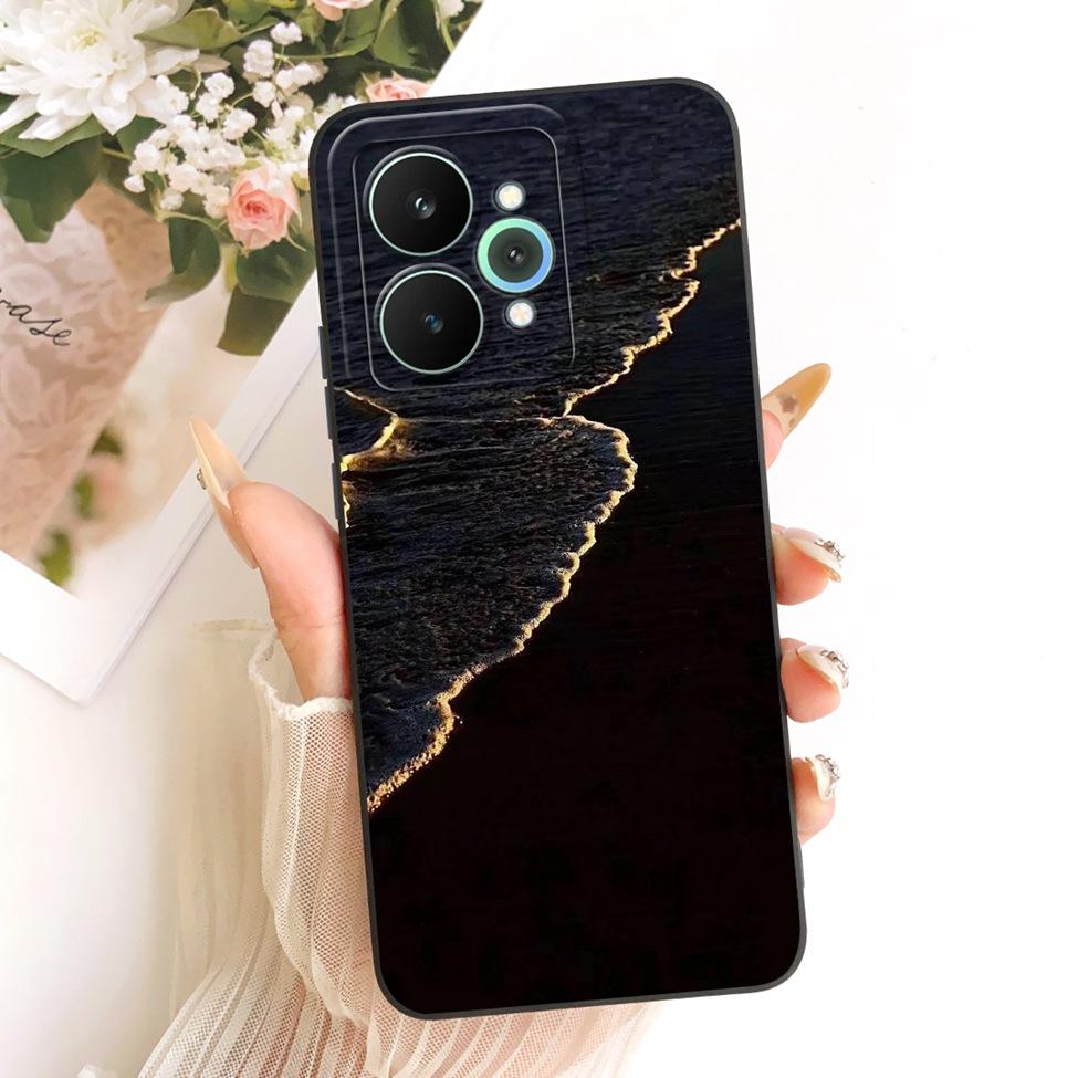 Cover For Realme 15 Pro Casing RMX5101 Silicone Luxury Fashion Flowers Kawaii Cute Painted Shockproof Phone Case