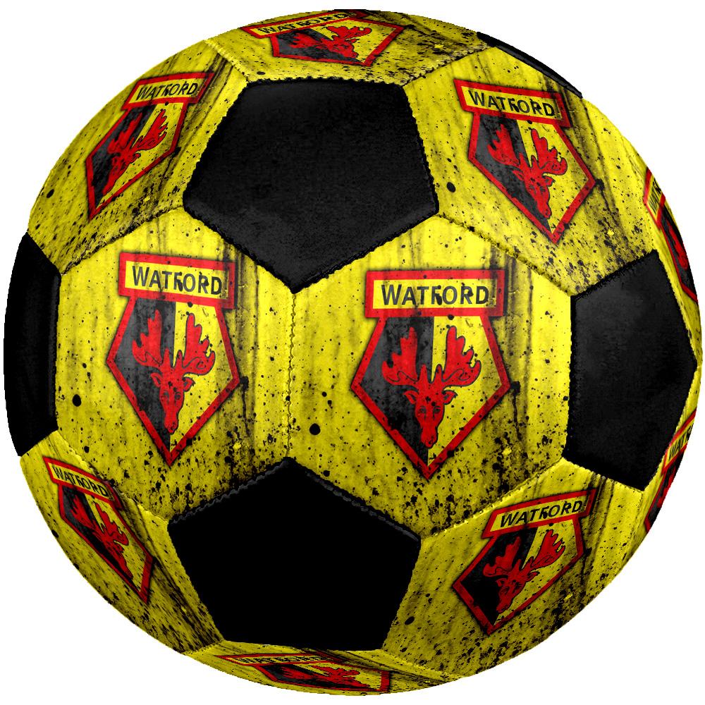Watford F.C Soccer Ball Colorful All Ages Machine Stitched PVC Competition Ready Durable High-Bounce.SIZE5