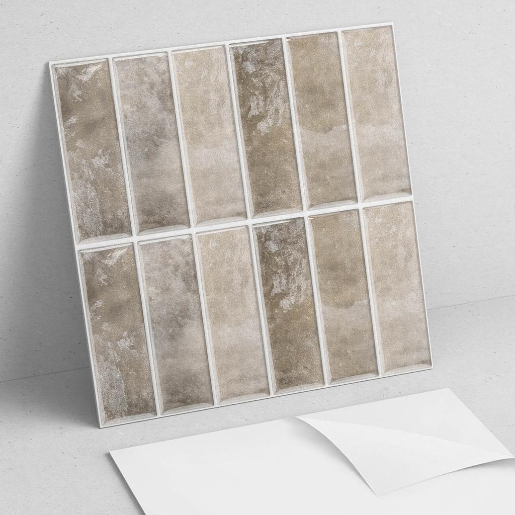 Stick-on Decorative Tiles for a Quick Wall Makeover Rectangular Tiles 9x30x30 cm