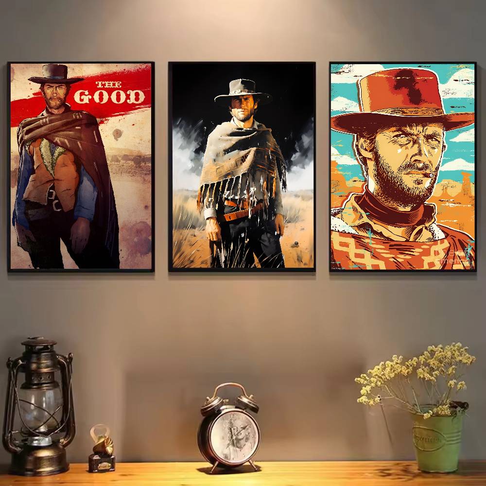 1pc The Good The Bad And The Ugly Poster Sticker Print Waterproof Wall Art For Living Room Bedroom Home Decor