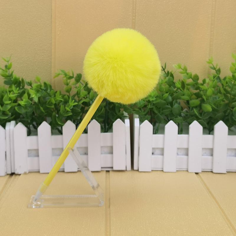 1Pcs Hairy Ball Ballpoint Pen,7Colors Holiday Gift,Office Student Writing Stationery P-2019