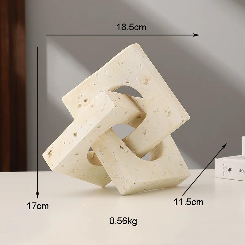 Resin Geometric Sculpture Accessories Items Home Livingroom Entrance Statue Decoration Hotel Store Desktop Figurines Ornaments
