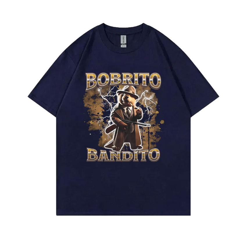 Italian Brainrot Bobrito Bandito T-shirts Capybara Funny Meme T Shirt Men Women's Fashion Casual Humor Oversized Short Sleeve