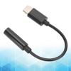 USBC Type C Adapter Port To 3.5MM Aux Audio Jack Earphone Headphone Cable USB Black Black