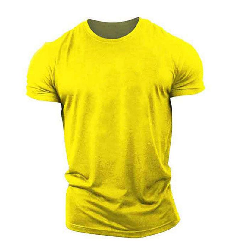 Summer Sports Loose Large Size Cotton Short Sleeve Men'S Training Running Muscle Simple Casual Fitness Short Sleeve T-Shirt